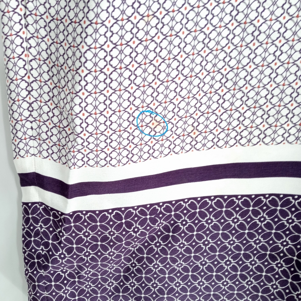 Vince Silk Purple Print Trapunto Shift Dress - Picture 5 of 13